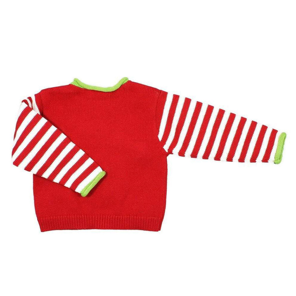 Hand Knit Cotton Santa Sweater