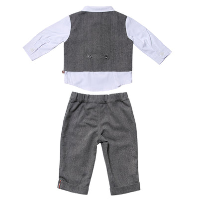 Striped Sweater Vest and Pant Set with Bowtie for Baby Boys