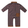 Study Hall Plaid Flannel Romper for Baby Boys