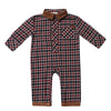 Study Hall Plaid Flannel Romper for Baby Boys