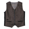 Nailhead Tweed and Plaid Reversible Vest for Boys