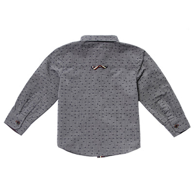 Confetti Print Poplin Roll-up Sleeve Shirt for Boys