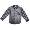 Mixed Check Flannel Roll-Up Sleeve Shirt for Boys