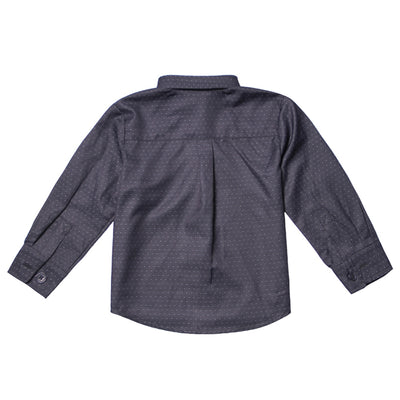 Charcoal Pindot Shirt for Boys