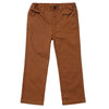 Brown Brushed Stretched Twill Pant for Boys