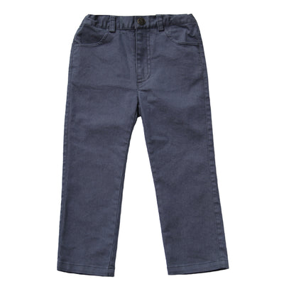 Navy Brushed Stretched Twill Pant for Boys
