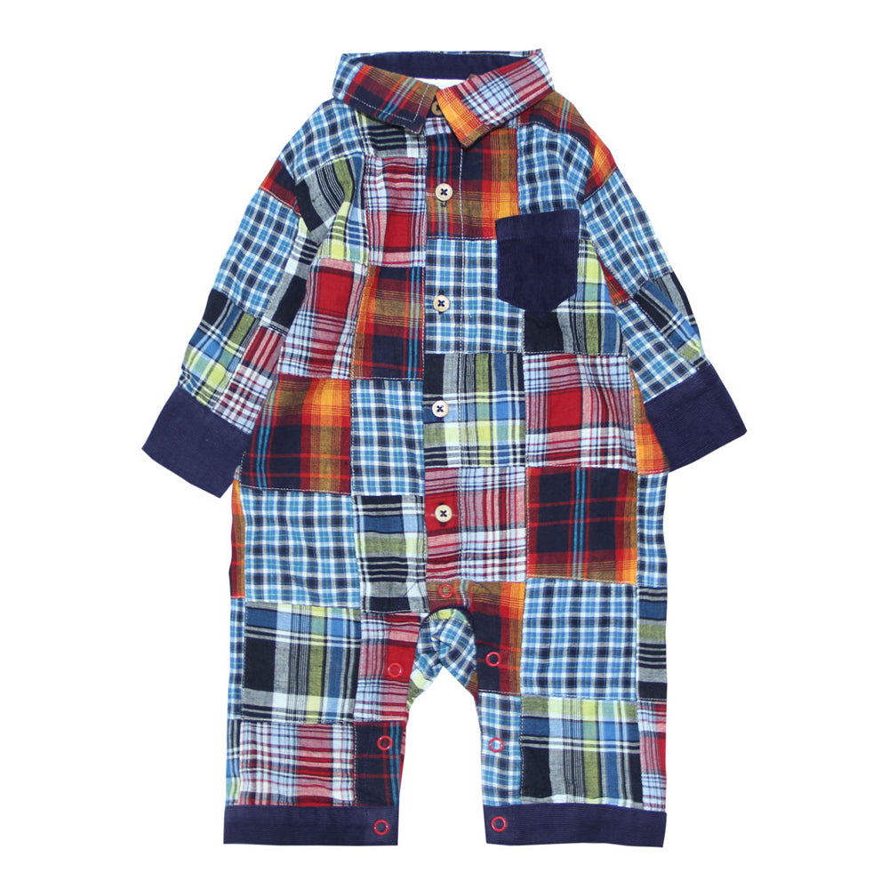 Madras Plaid Romper for Baby Boys