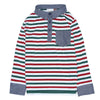 Multi Stripe Polo with Chambray Contrast for Boys