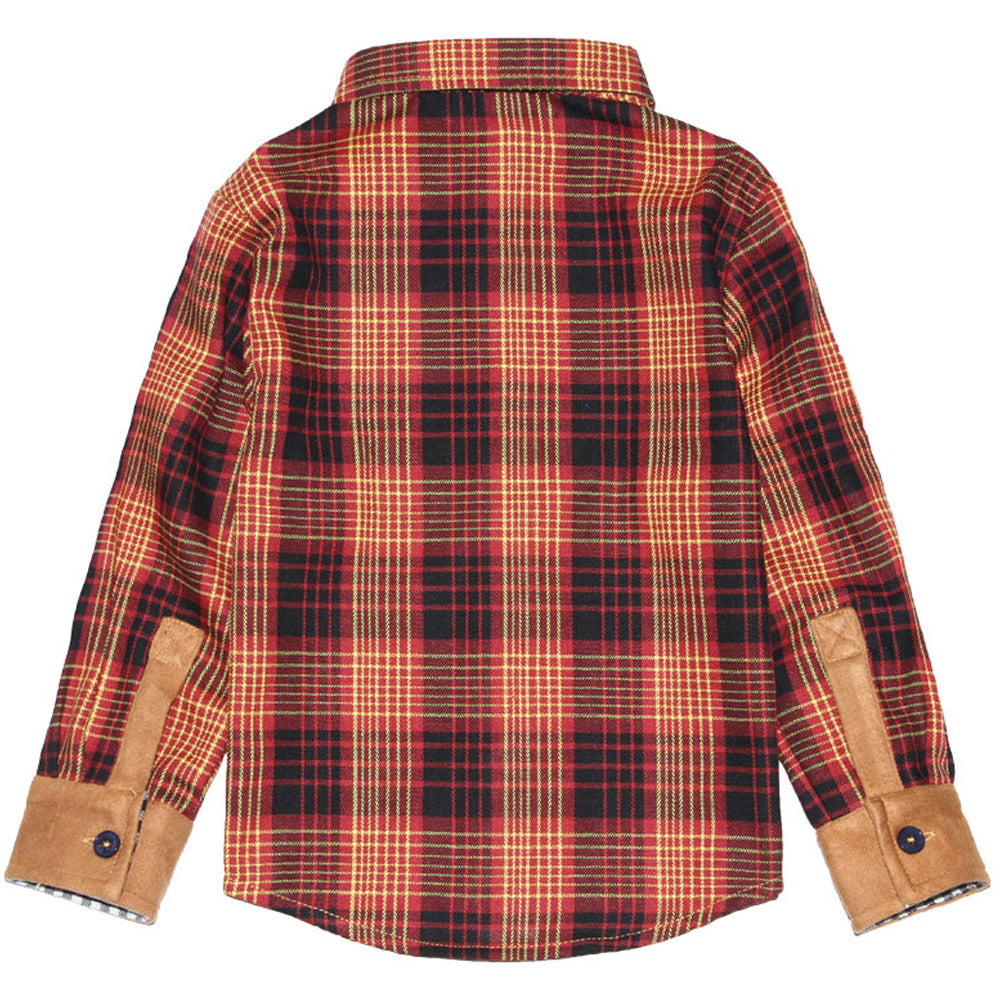 Oxford Plaid Gingham Shirt for Boys