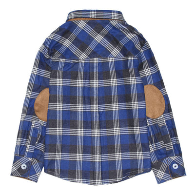 Blue Flannel Plaid Shirt for Boys