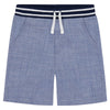 Boys Blue Suiting Jogger Short with Ribbed Waistband