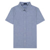 Boys Blue Knit Button Down Polo Shirt