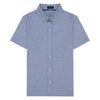Boys Blue Knit Button Down Polo Shirt