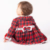 Baby Girls Red Tartan Dress Set