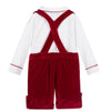 Baby Boys Red Velvet Suit Set