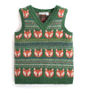 Forest Green Fox Fair Isle Sweater Vest