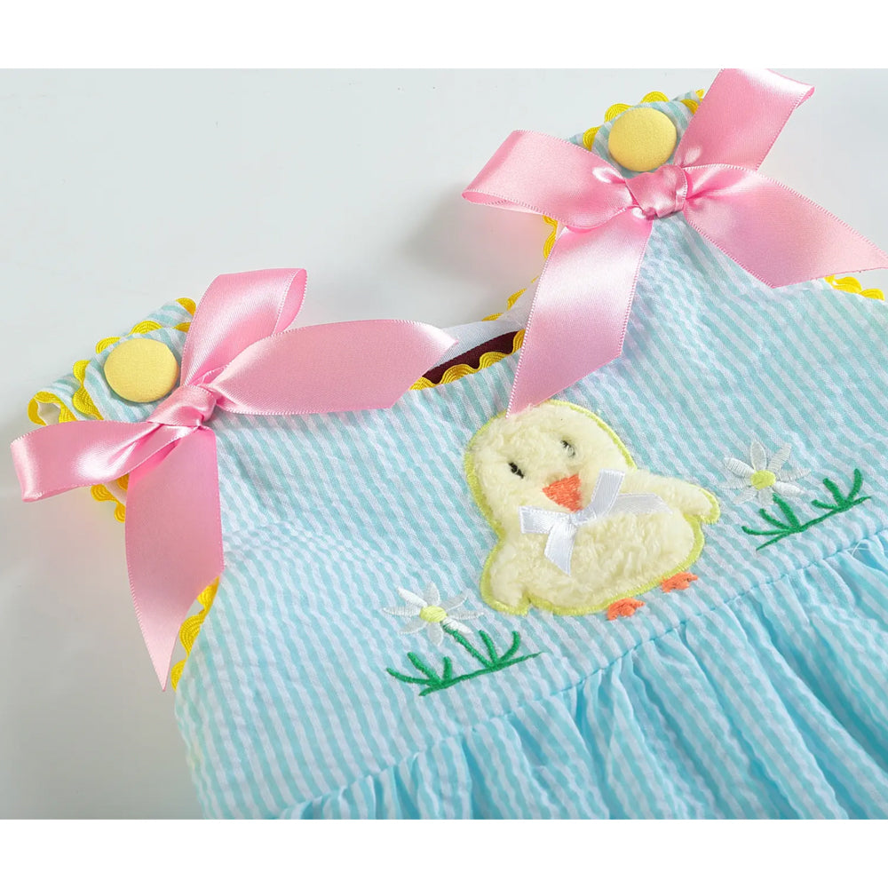 Blue and Pink Pastel Chicks Easter Dress
