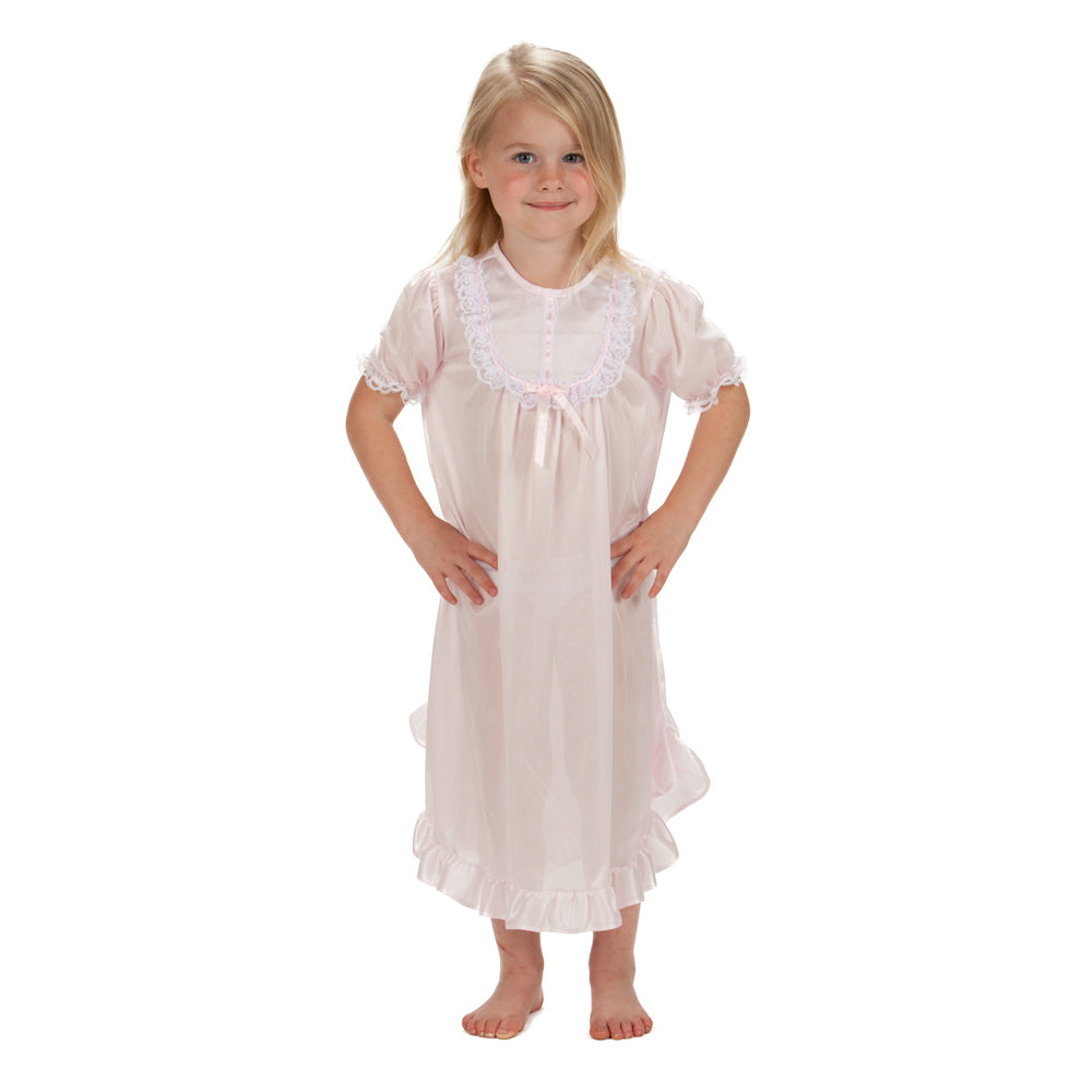 little pink night dress Amazon.com: Qiylii Princess Kids Baby Girls Silk Nightgown Dress Ruffle Short Sleeve Satin Nightdress Sleeper Outfits (Birthday Pink, 2-3 Years): Clothing, Shoes & Jewelry