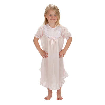 Pink Traditional Short Sleeve Night Gown