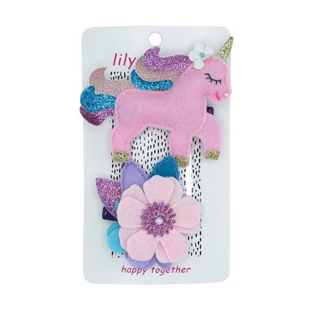 Pretty Pastel Unicorn Hair Clips
