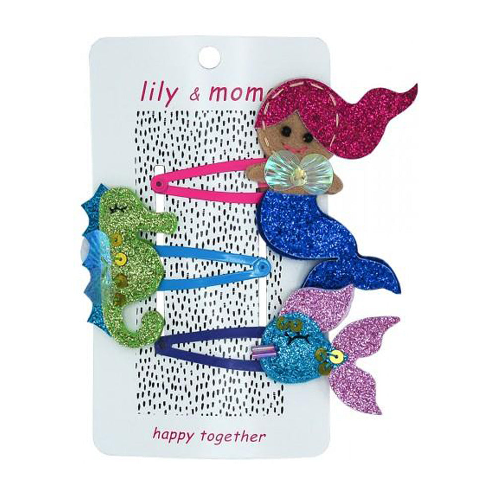 Magic Mermaid and Friends Hair Clip Trio