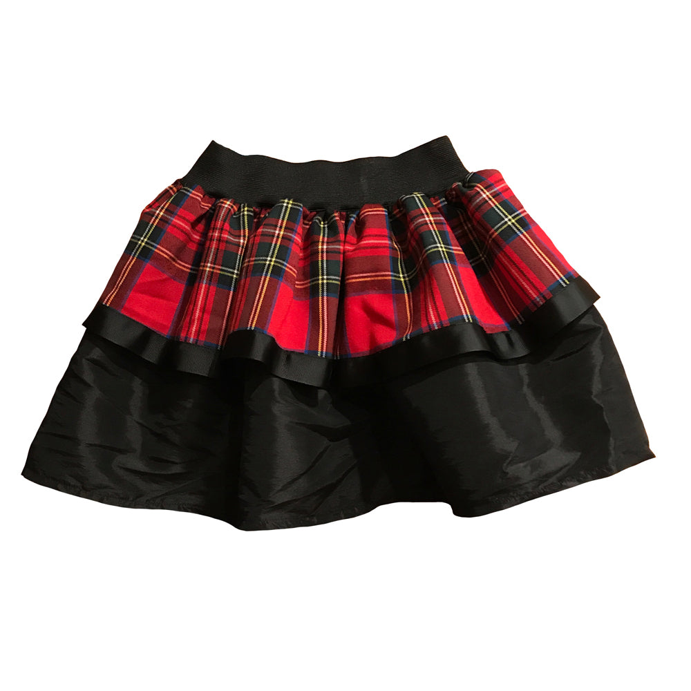 Miss Annunziata Two Tier Plaid Skirt