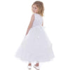Big Girls 6-16 Layla White Lace Applique and Tulle 2 Tier Skirt Communion Dress
