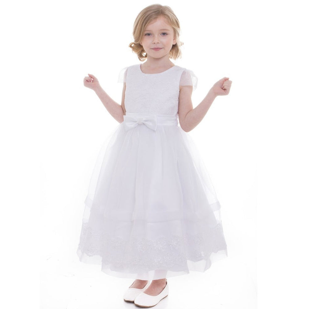 Big Girls 6-16 Grace White Lace and Organza Communion Dress