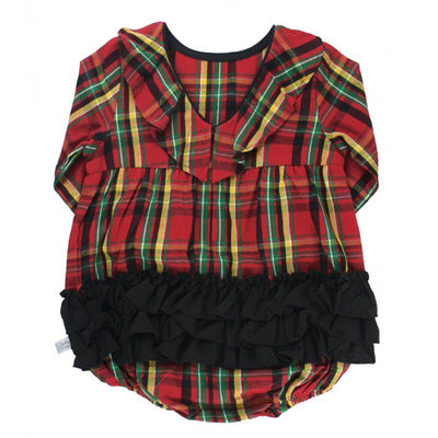 Remington Plaid Ruffle Bubble Romper