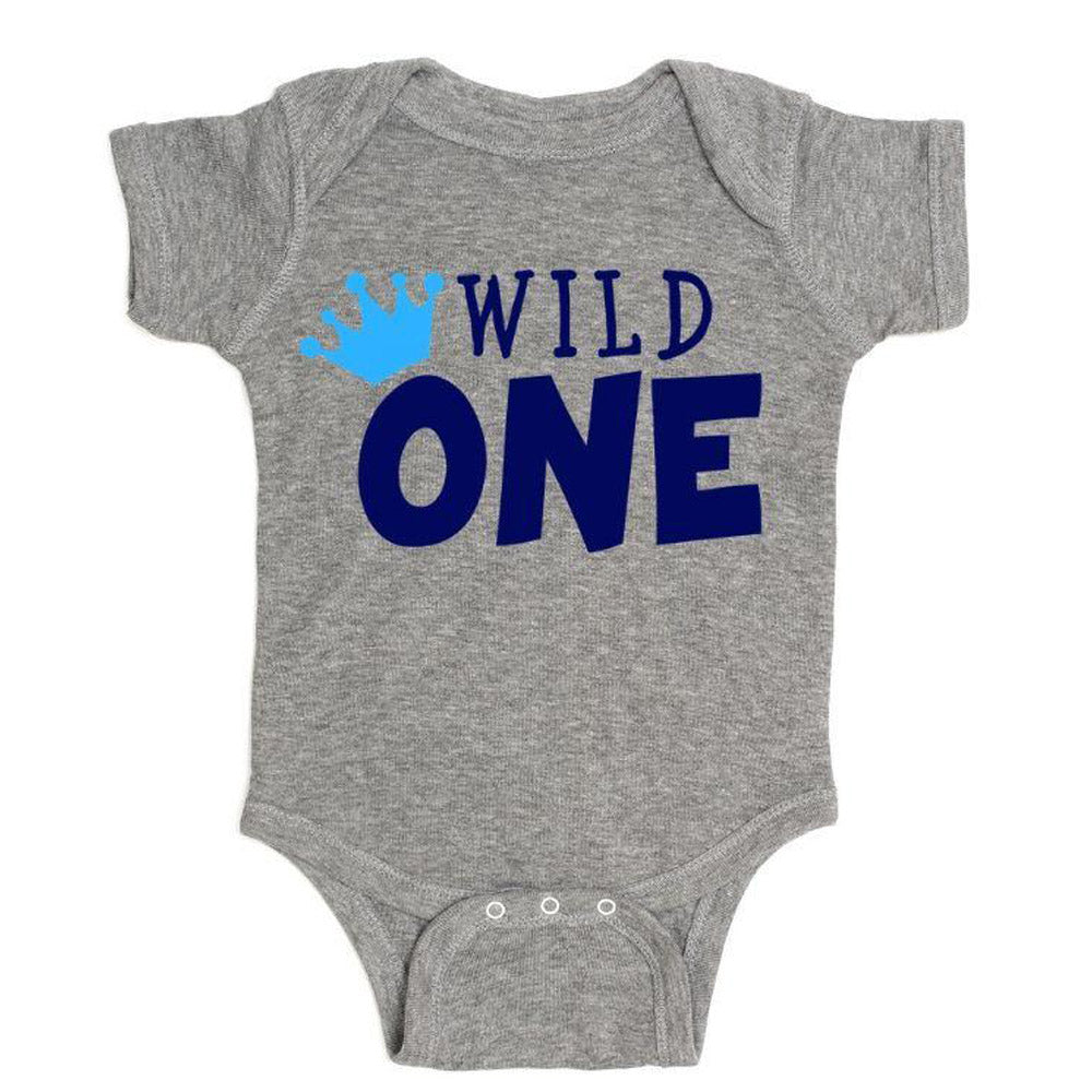Wild One Gray Short Sleeve Body Suit