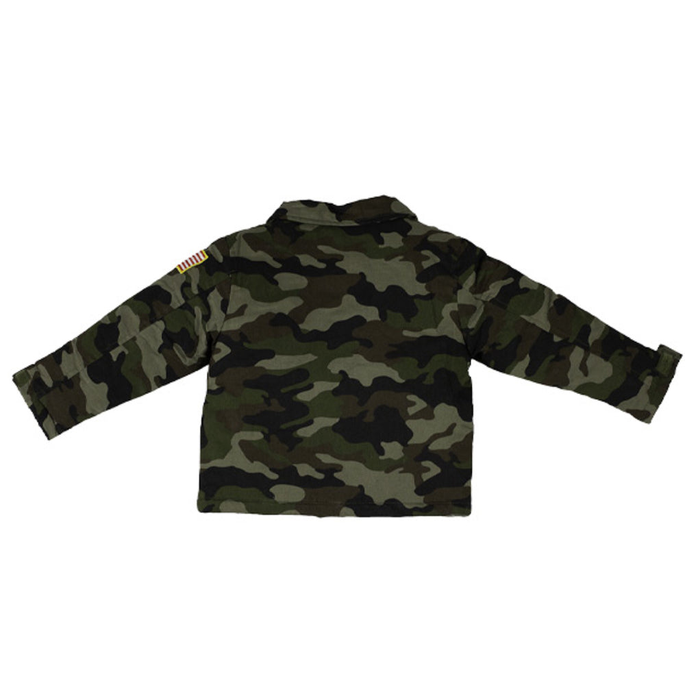 2-Patch Green Camouflage Jacket