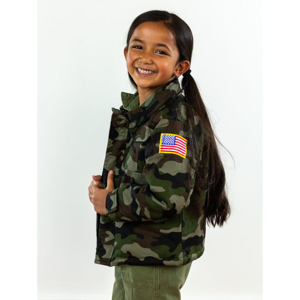 2-Patch Green Camouflage Jacket