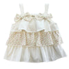 Toddler and Little Girls 2T-6 White Floral Tiered Top