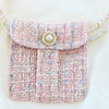 Pink Tweed Mix Top with Purse Pocket