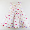 Toddler and Little Girls Heart Pattern Crinkle Dress