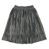 Girls Charcoal Metallic Foil Midi Skirt