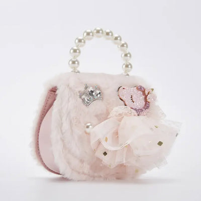 Pink Unicorn Furry Purse