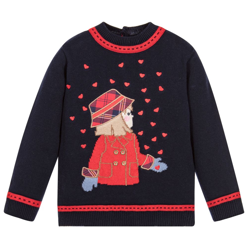 Girls Breezy Hearts Knitted Sweater