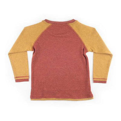 Boys Heathered Rib Pullover – Brick & Mustard