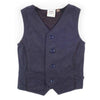 Boys Navy Vest with Leaf Back