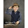 Boys Navy Vest with Leaf Back