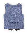 Boys Navy Vest with Leaf Back