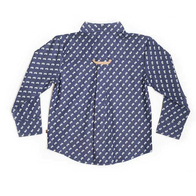 Boys Long Sleeve Moose Print Shirt