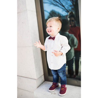 Boys Long Sleeve Paisley Print Shirt