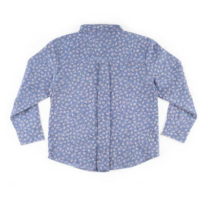Boys Long Sleeve Leaf Print Shirt