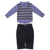 Striped Sweater Vest and Pant Set with Bowtie for Baby Boys