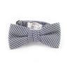 Grey Houndstooth Bow Tie