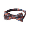 Orange/Blue Plaid Bow Tie