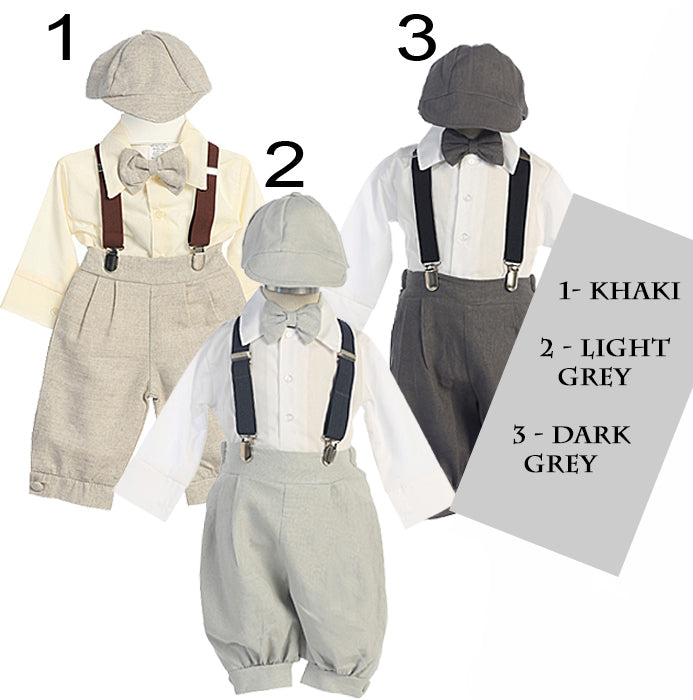 Baby & Toddler Boy 5-pc Knicker Pant Set & Suspenders
