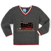 Train Appliqued Grey Long Sleeve Sweater Three Piece Set